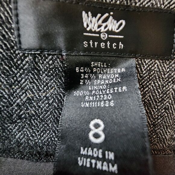 Mossimo Pencil Skirt Womens Size 8 Gray Herringbone Lined Stretch Zip Closure - Picture 7 of 8